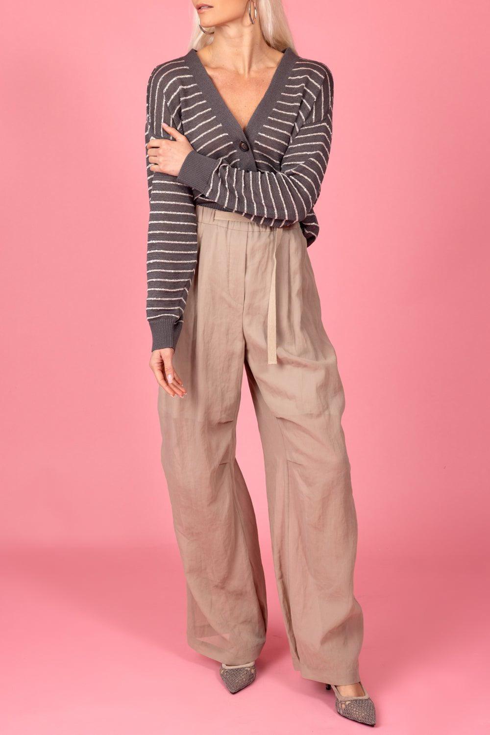 BRUNELLO CUCINELLI-Glam Stripe Cardigan-