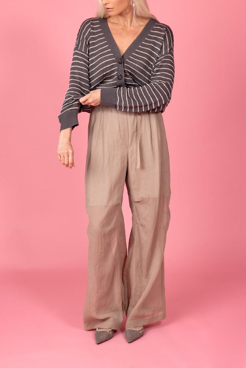 BRUNELLO CUCINELLI-Glam Stripe Cardigan-