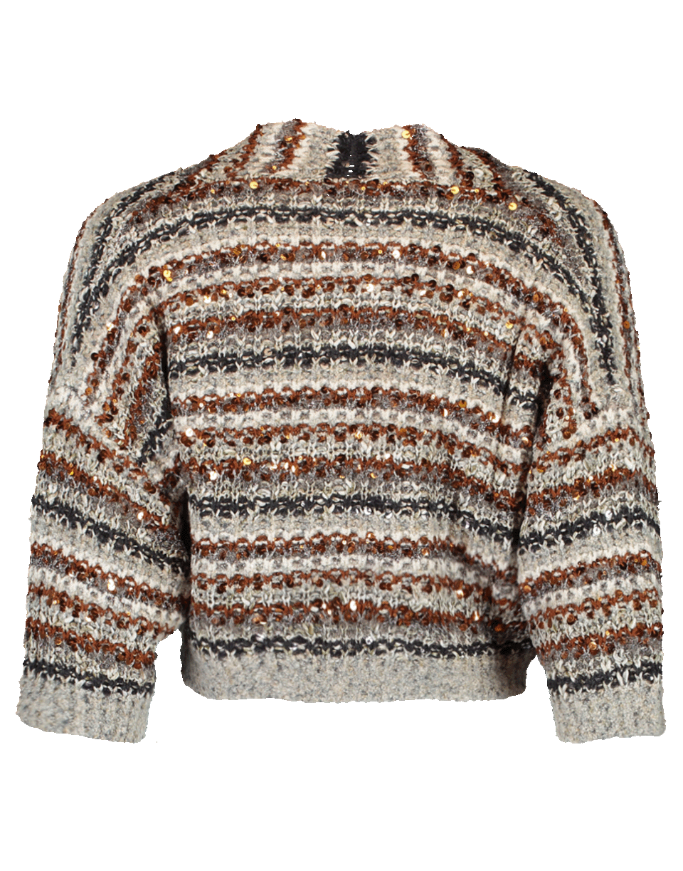 BRUNELLO CUCINELLI-Crossover Stripe Cotton Cardigan-