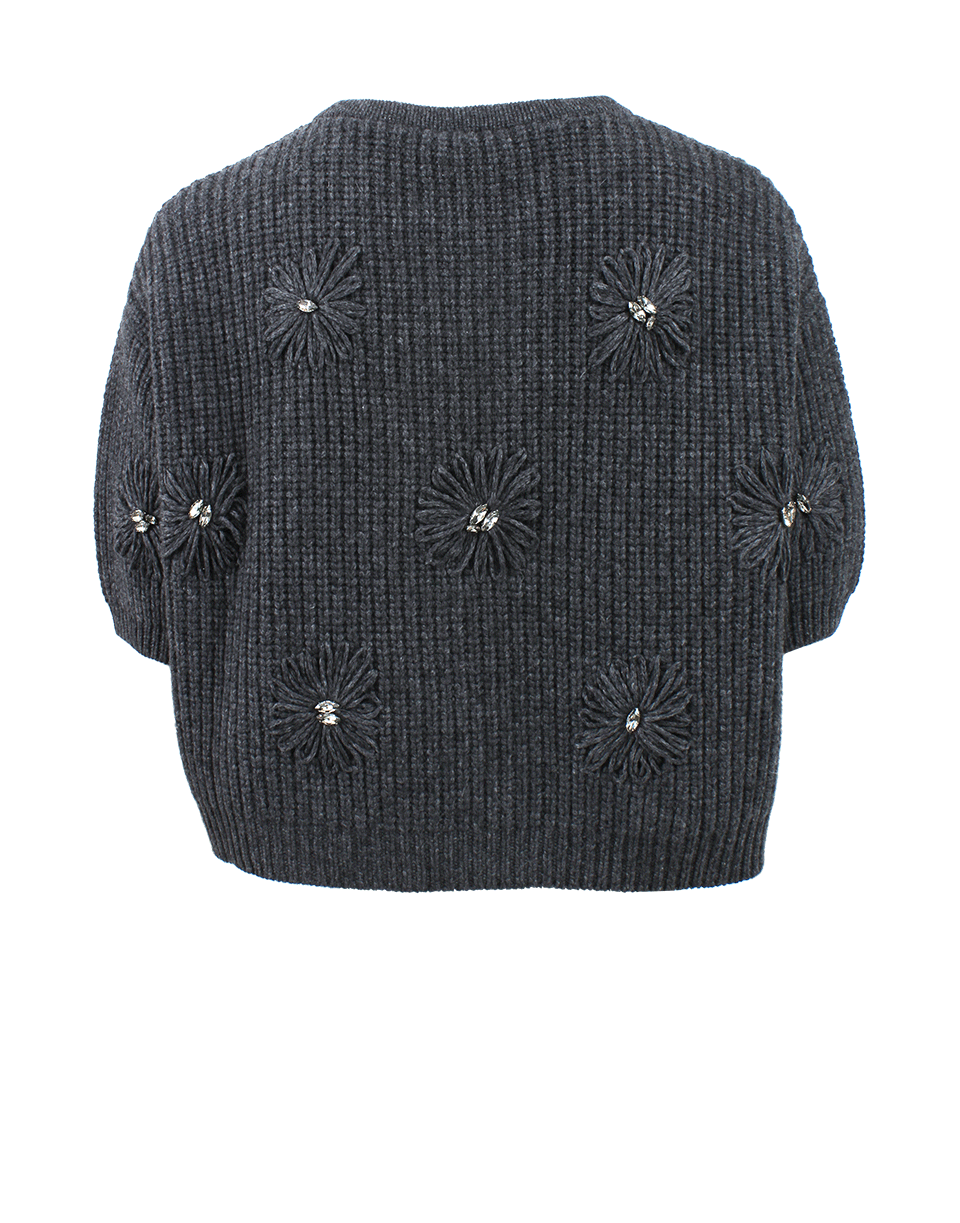 BRUNELLO CUCINELLI-Cashmere Cardigan With Swarovski Flowers-