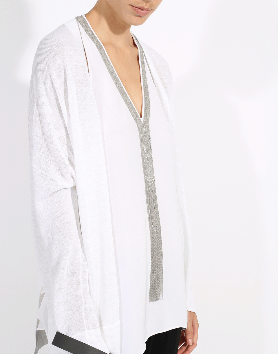 BRUNELLO CUCINELLI-Monili Drop Shoulder Cardigan-