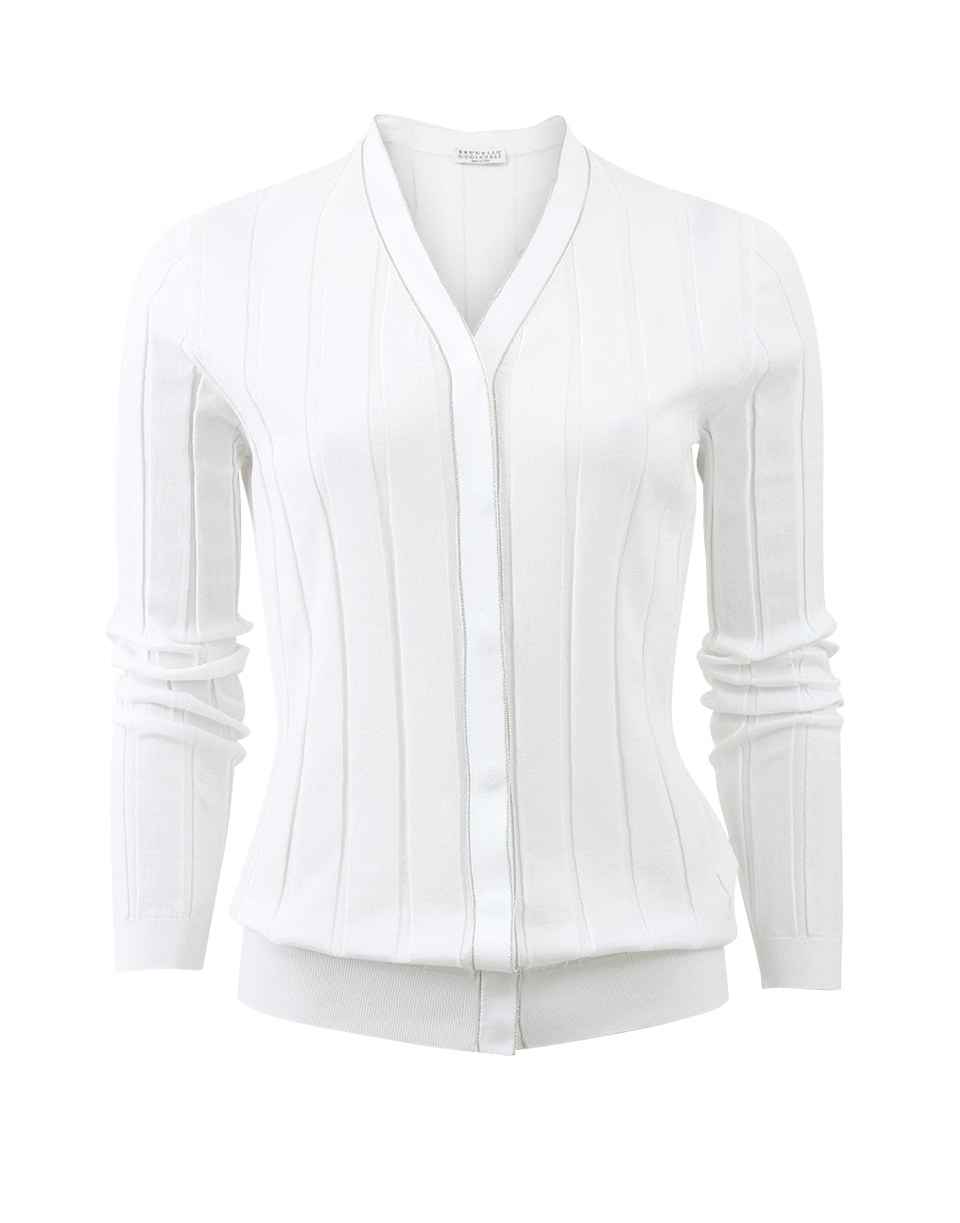 BRUNELLO CUCINELLI-Wide Rib Cotton Cardigan-
