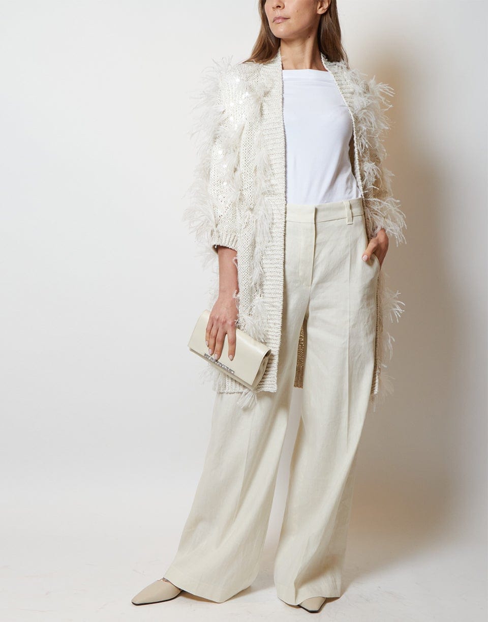 BRUNELLO CUCINELLI-Feathered Cardigan-