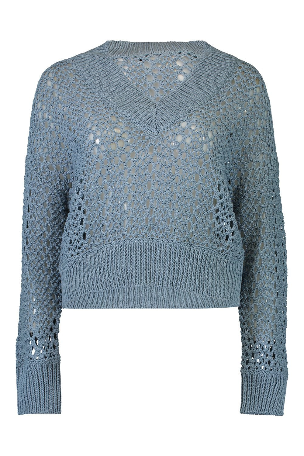 BRUNELLO CUCINELLI-Long Sleeve Net Pullover-