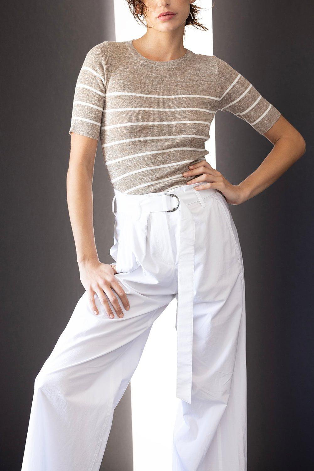 BRUNELLO CUCINELLI-Three-Quarter Sleeve Knit Top-