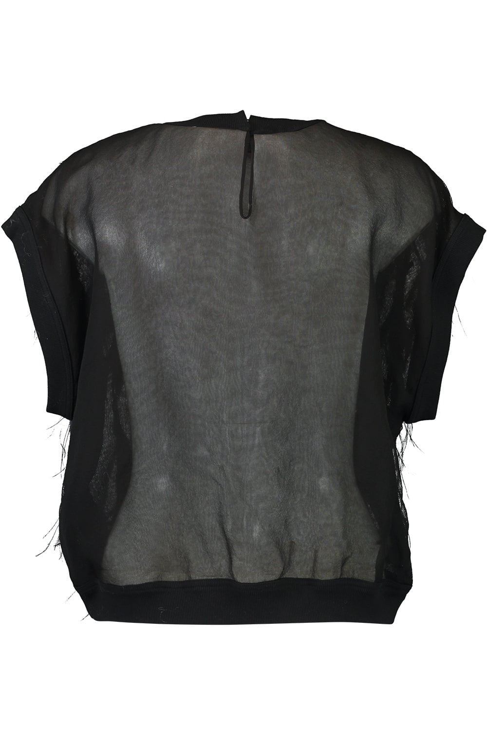 BRUNELLO CUCINELLI-Feather Embellished Blouse - Black-