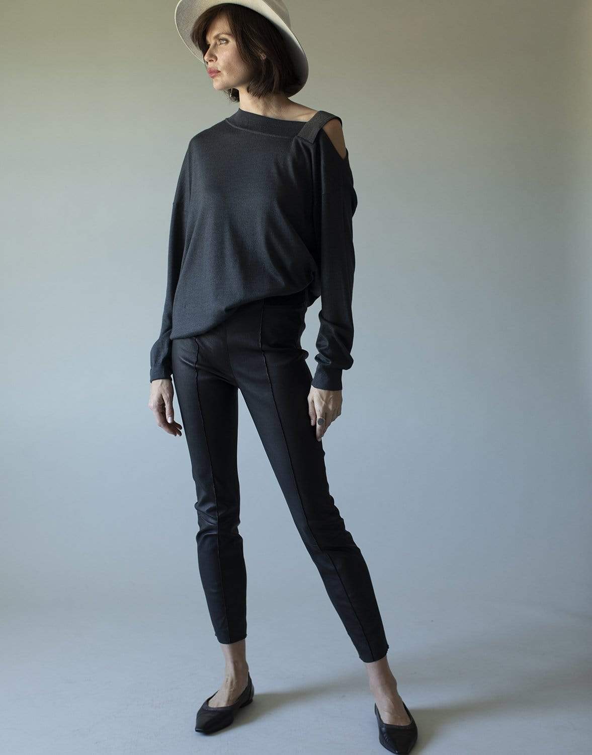 BRUNELLO CUCINELLI-Cashmere and Silk Off Shoulder Monili Top-