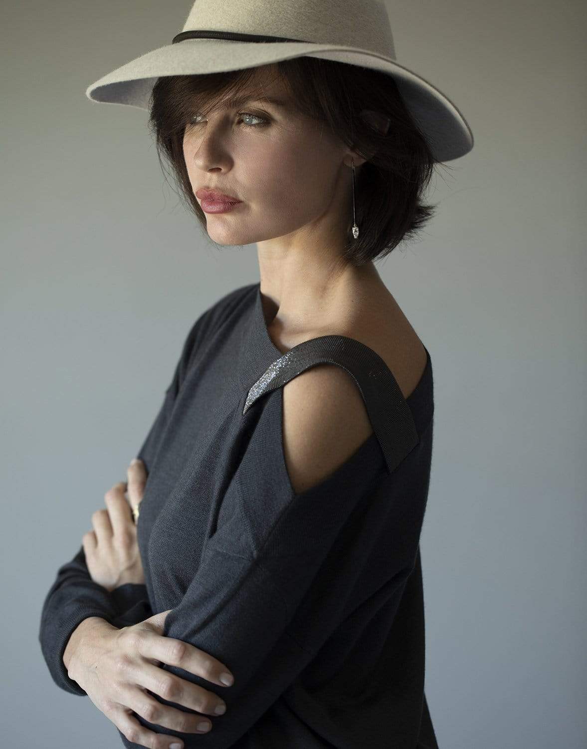 BRUNELLO CUCINELLI-Cashmere and Silk Off Shoulder Monili Top-