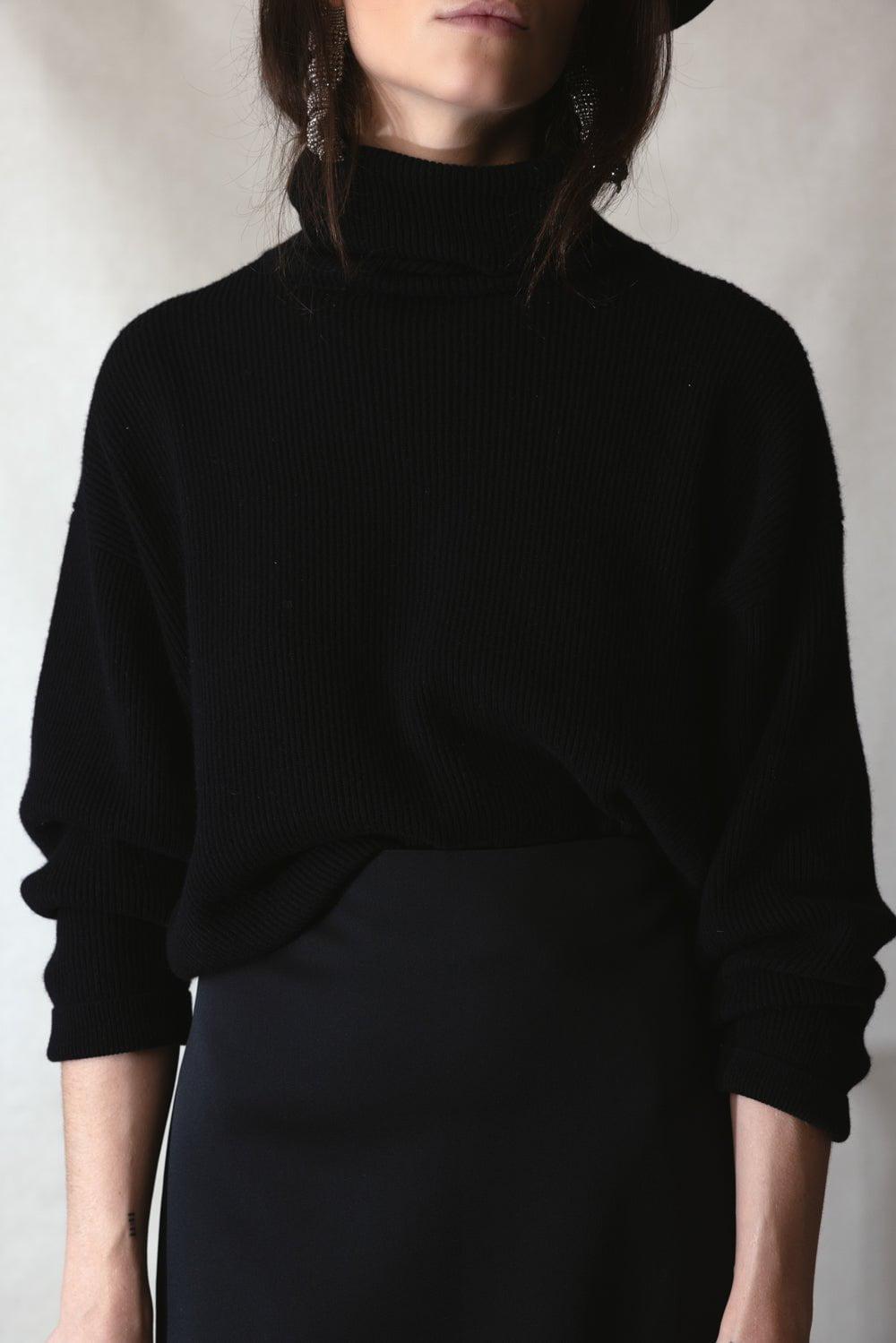 BRUNELLO CUCINELLI-English Rib Turtleneck Sweater-