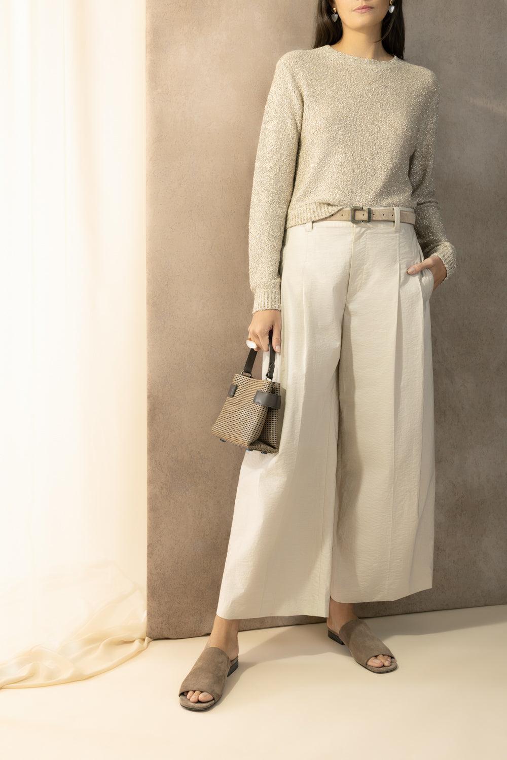 Long Sleeve Crewneck Pullover-BROWN-XS-CLOTHINGTOPKNITS-BRUNELLO CUCINELLI