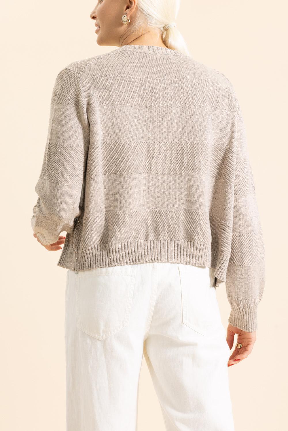 Stripe Cardigan - Deserto-BROWN-XS-CLOTHINGTOPKNITS-BRUNELLO CUCINELLI