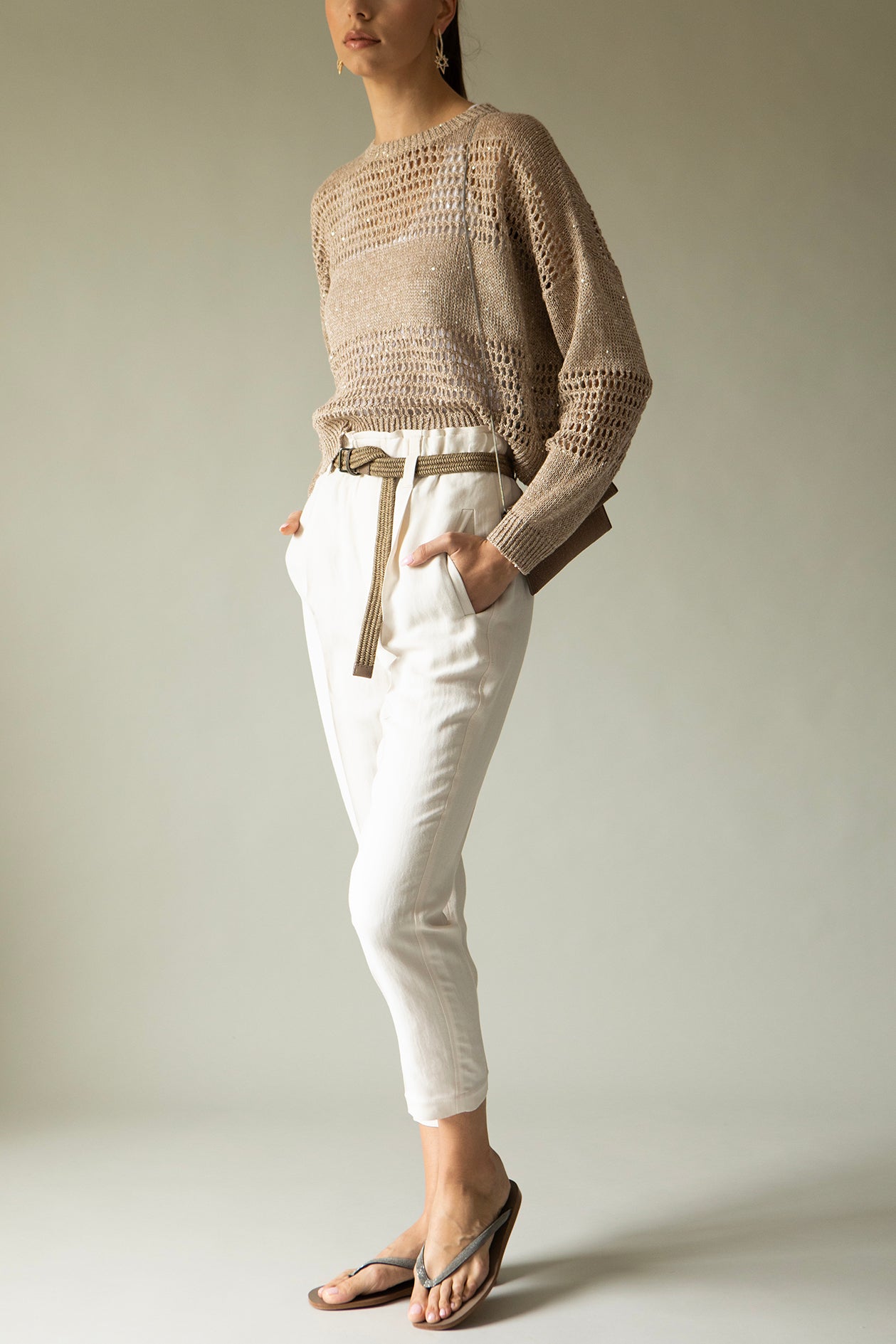 BRUNELLO CUCINELLI-Long Sleeve Knit Crewneck-
