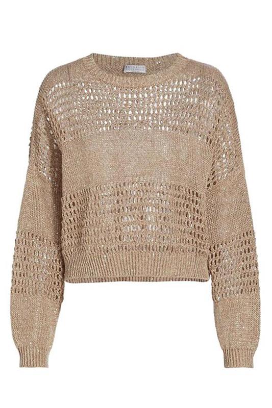 BRUNELLO CUCINELLI-Long Sleeve Knit Crewneck-