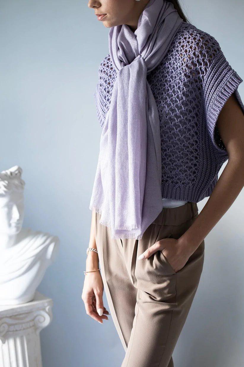 BRUNELLO CUCINELLI-Open Weave Cap Sleeve Sweater-