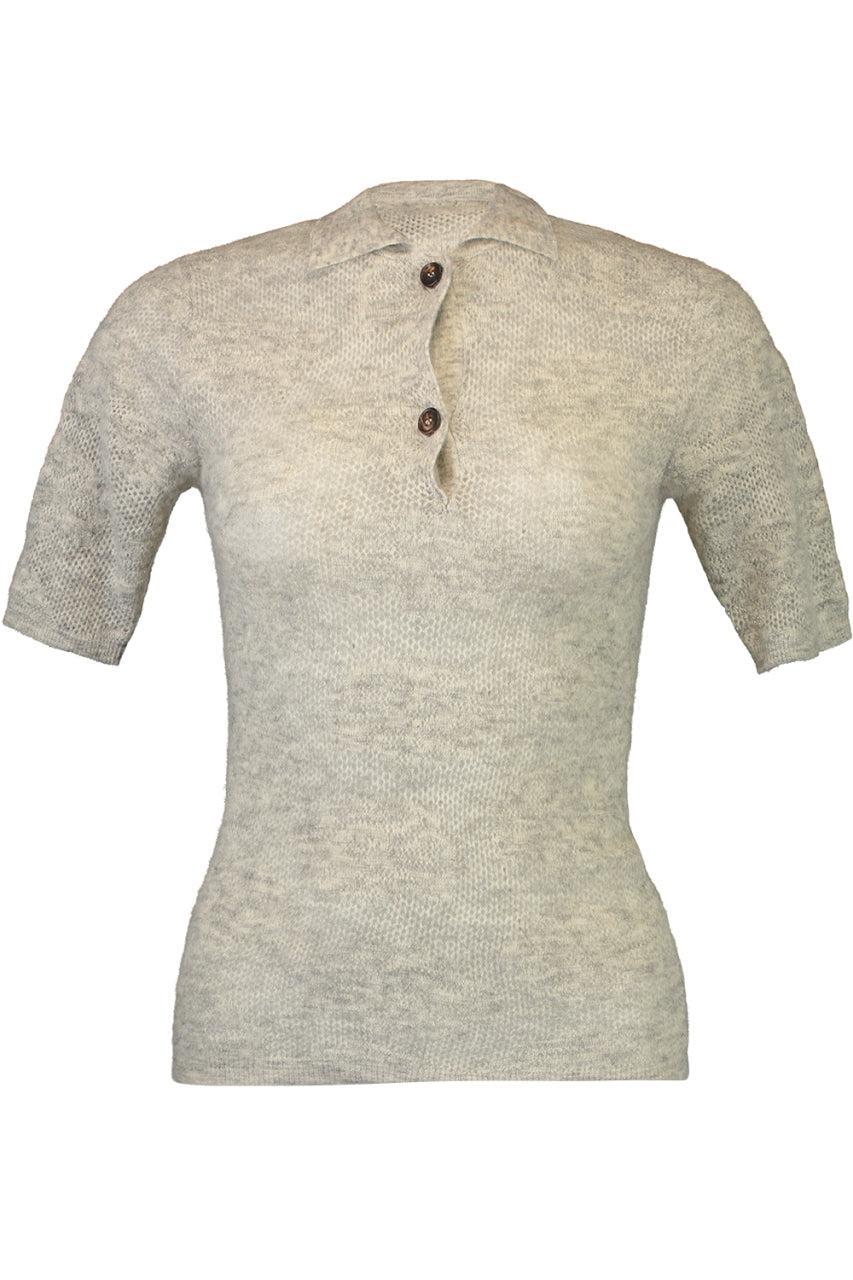 Knit Polo-GREY-XS-CLOTHINGTOPKNITS-BRUNELLO CUCINELLI