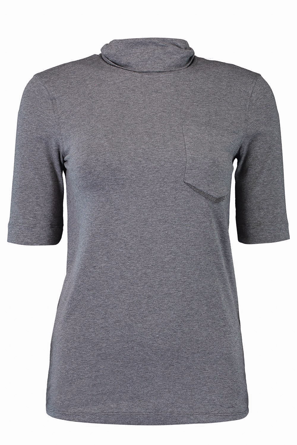 BRUNELLO CUCINELLI-Monili Pocket Stretch Turtleneck-