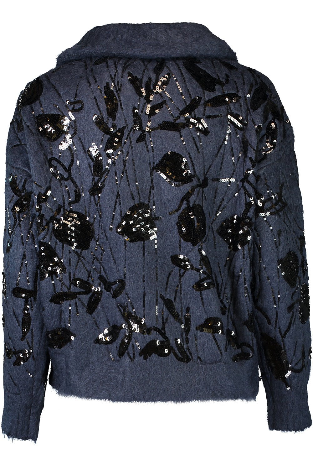 BRUNELLO CUCINELLI-Dazzling Embroidery Zip Up Cardigan-