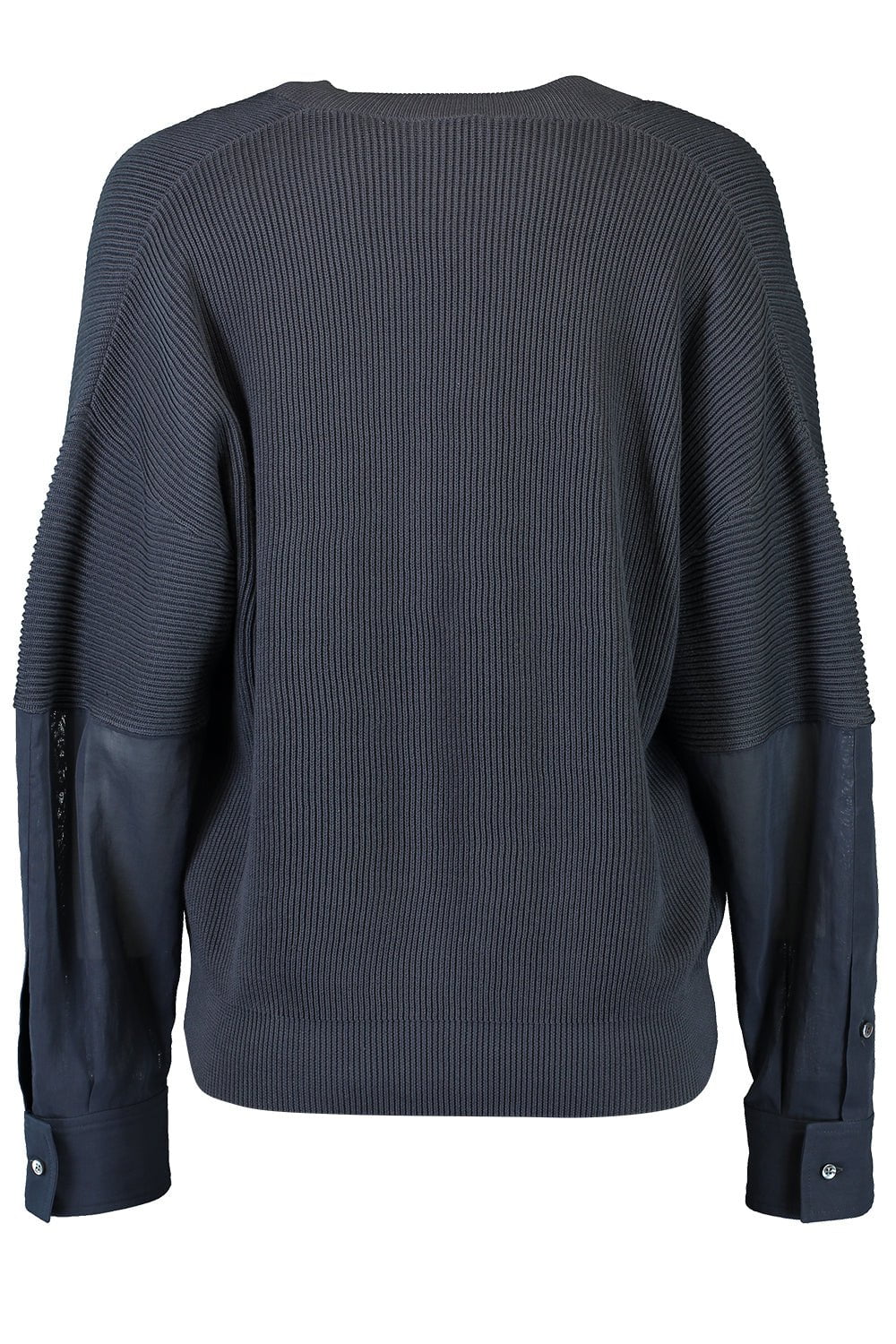 BRUNELLO CUCINELLI-Mixed Media Pullover Sweater-