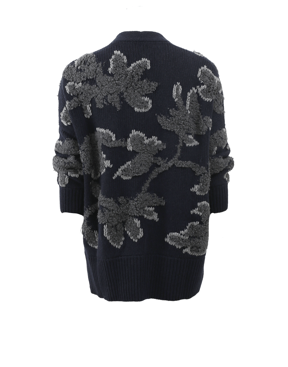 BRUNELLO CUCINELLI-Floral Embroidered Cardigan-
