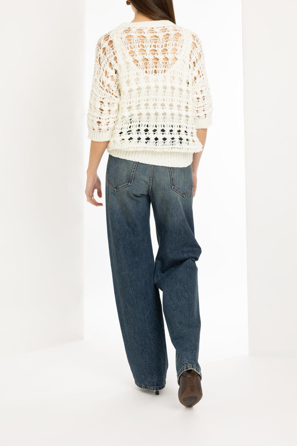 BRUNELLO CUCINELLI フラワーニットベスト Open Work Knit Top | BRUNELLO CUCINELLI – Marissa Collections