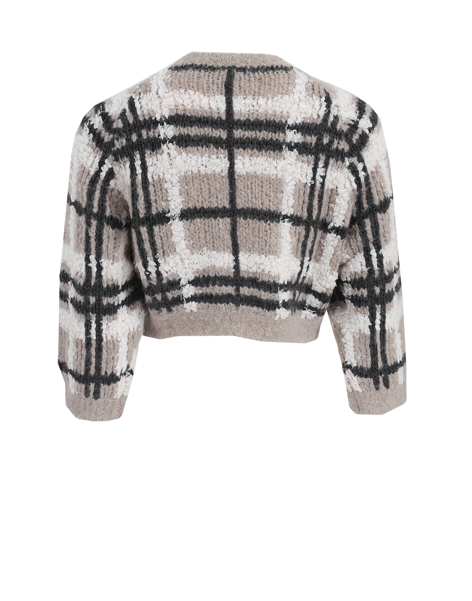 BRUNELLO CUCINELLI-Cropped Windowpane Cardigan-