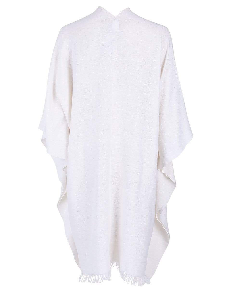 BRUNELLO CUCINELLI-Warm White Cash Silk and Paillette Shawl-WARMWHT