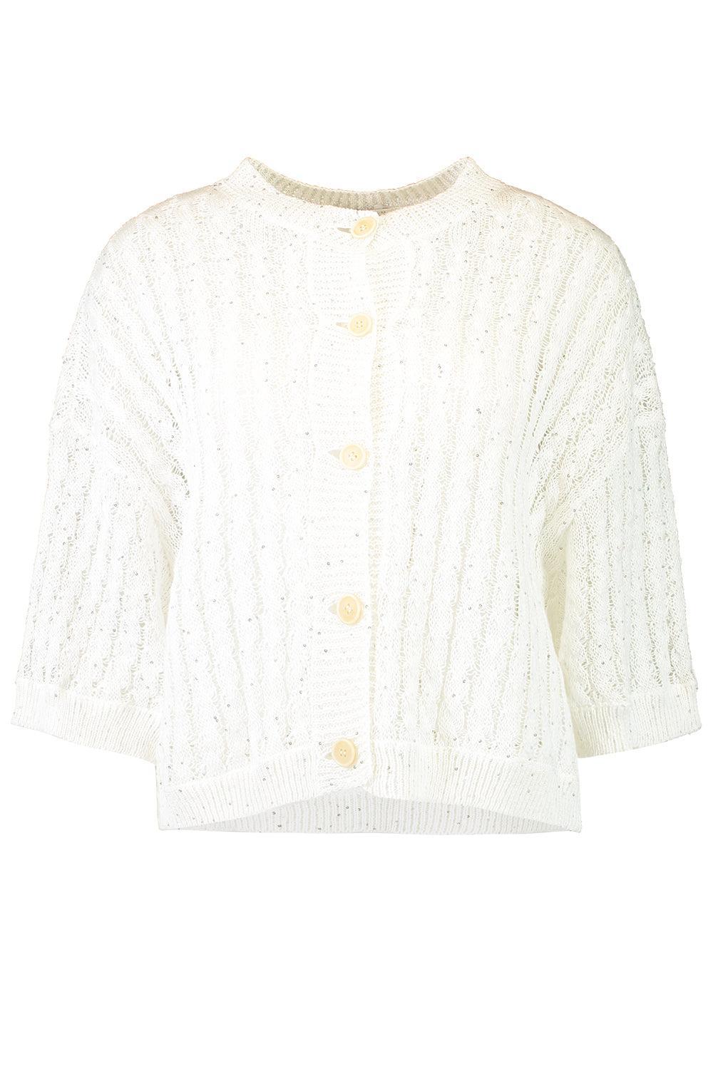 Charming Cable Cardigan-WHITE-XS-CLOTHINGTOPKNITS-BRUNELLO CUCINELLI