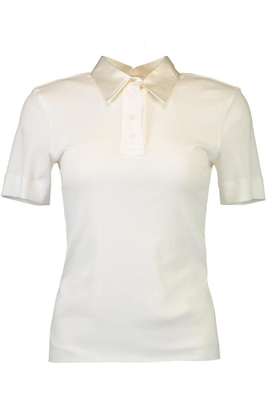 Fitted Rib Polo-WHITE-XS-CLOTHINGTOPKNITS-BRUNELLO CUCINELLI