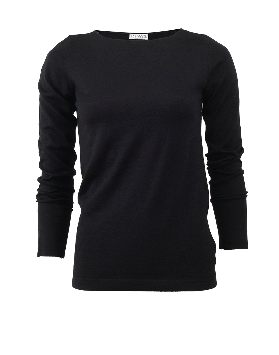 BRUNELLO CUCINELLI-Boat Neck Cashmere T-Shirt-