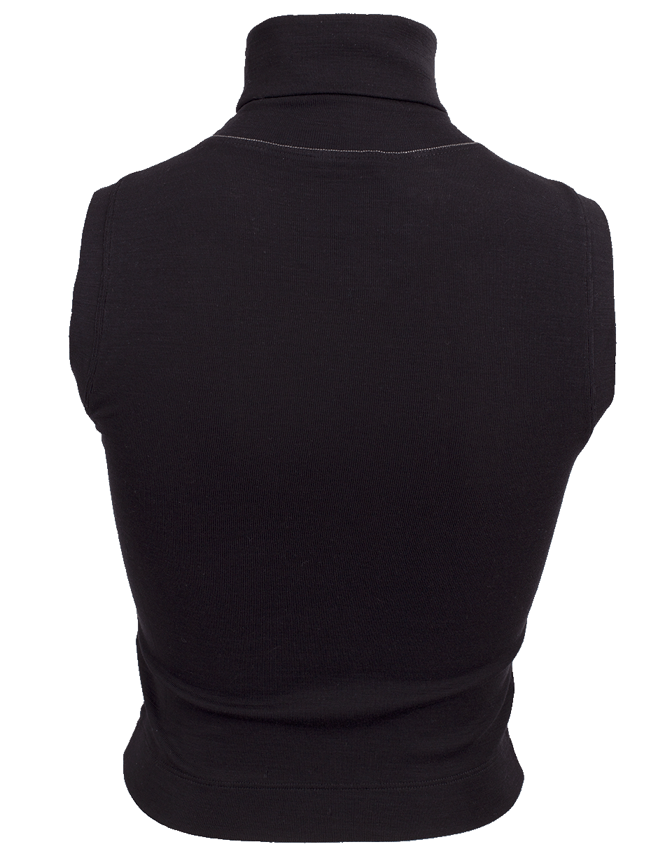 BRUNELLO CUCINELLI-Sleeveless Cropped Turtleneck-