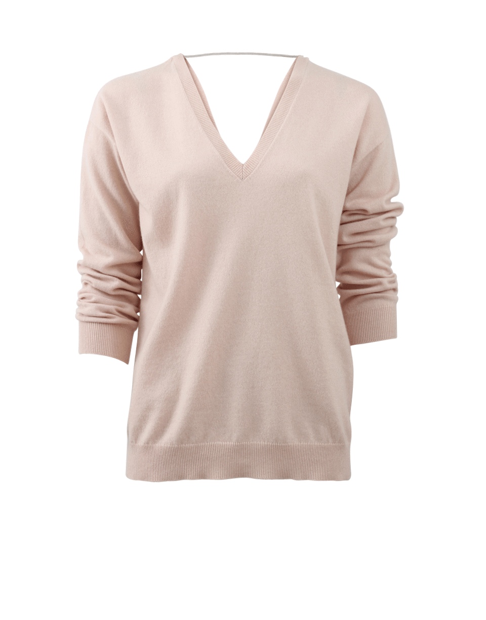 BRUNELLO CUCINELLI-V-Neck Monili Chain Sweater-