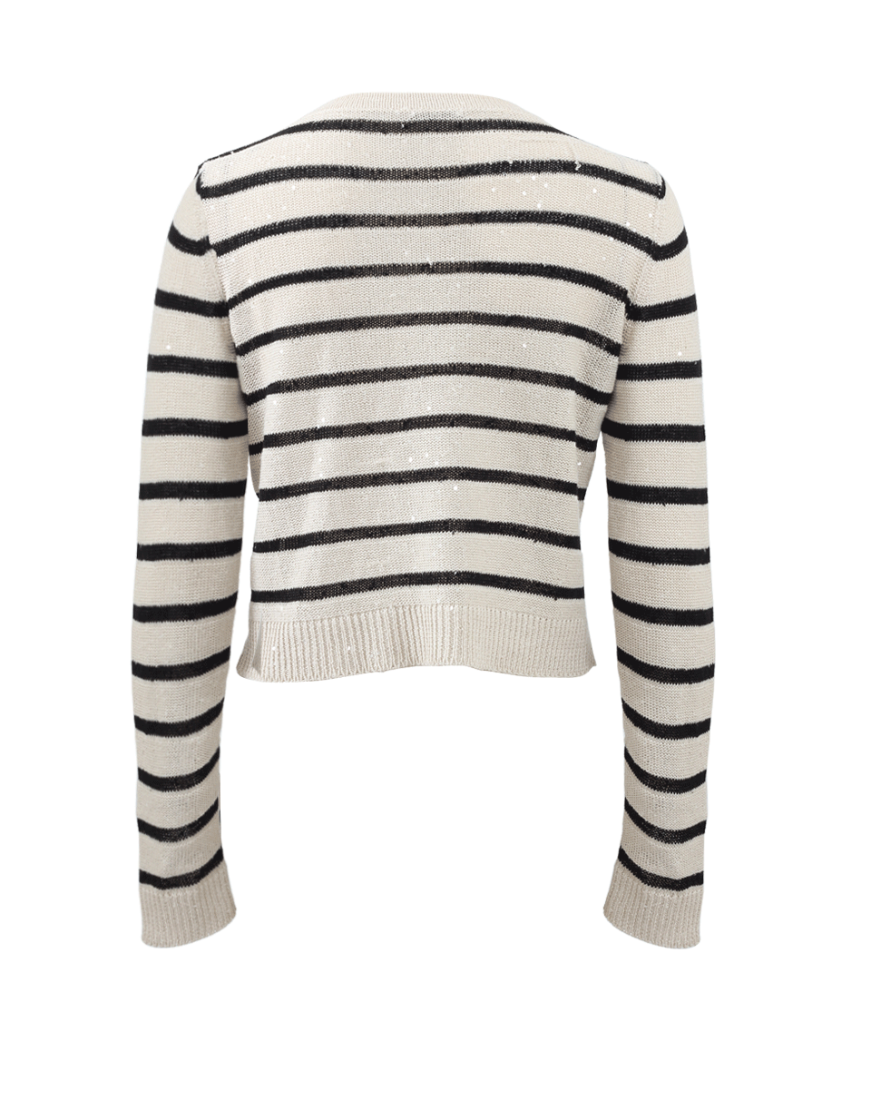 BRUNELLO CUCINELLI-Stripped Cropped Pullover-