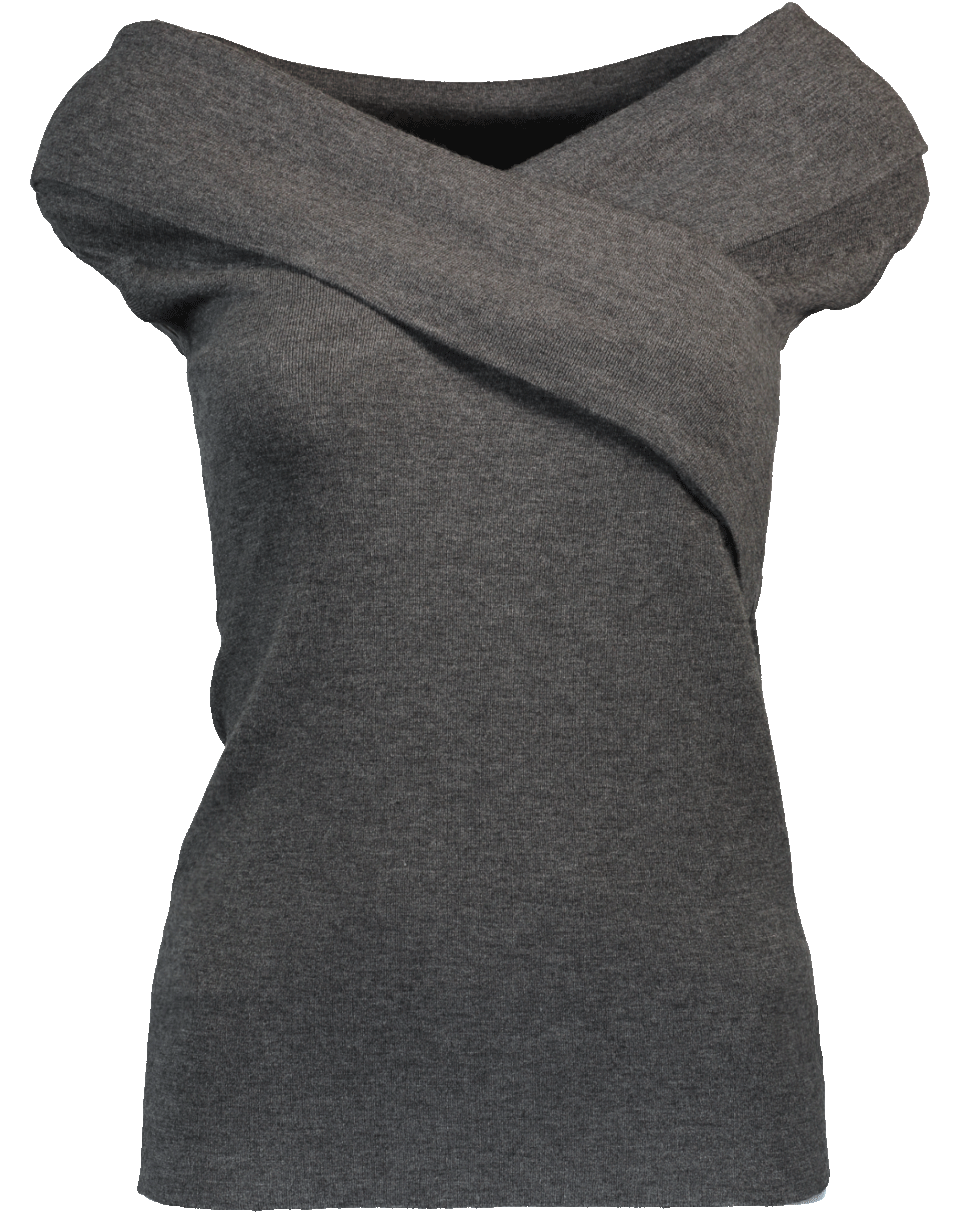 BRUNELLO CUCINELLI-Off Shoulder Criss Cross Top-