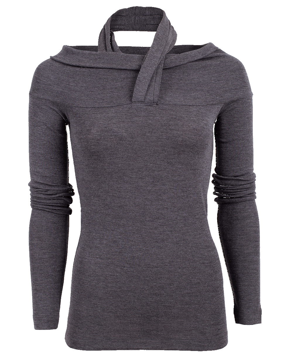 BRUNELLO CUCINELLI-Off the Shoulder Halter Neck Top-