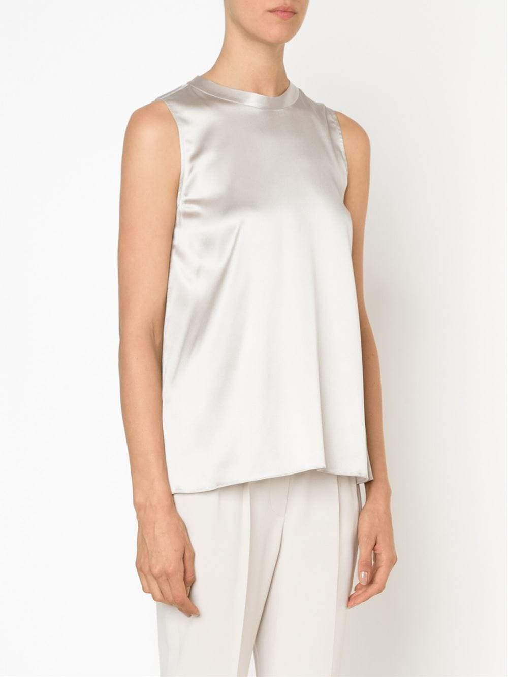 BRUNELLO CUCINELLI-Satin Crewneck Tank-