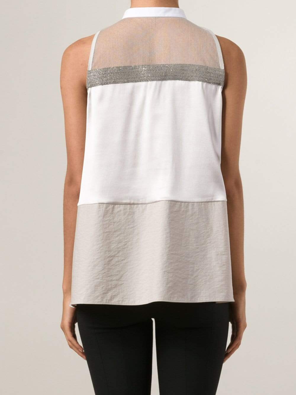 BRUNELLO CUCINELLI-Button Up A-Line Top-