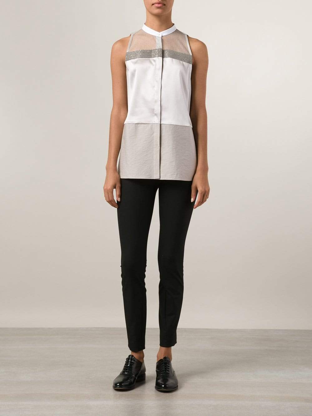 BRUNELLO CUCINELLI-Button Up A-Line Top-