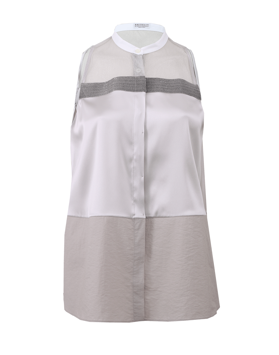 BRUNELLO CUCINELLI-Button Up A-Line Top-