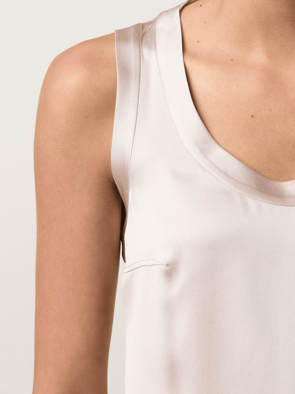 BRUNELLO CUCINELLI-Satin Scoop Neck Tank-
