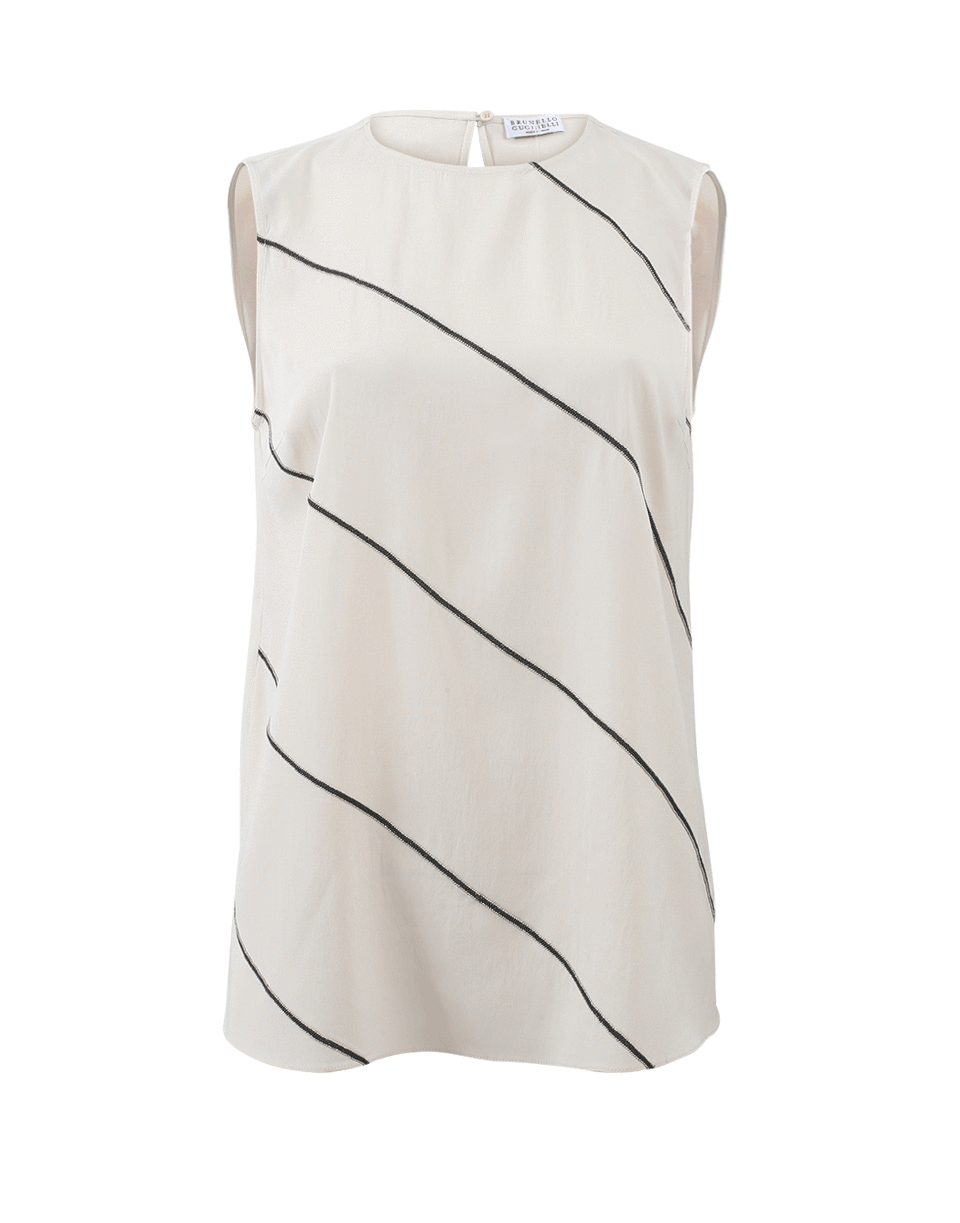 BRUNELLO CUCINELLI-Bi Color Striped Top-