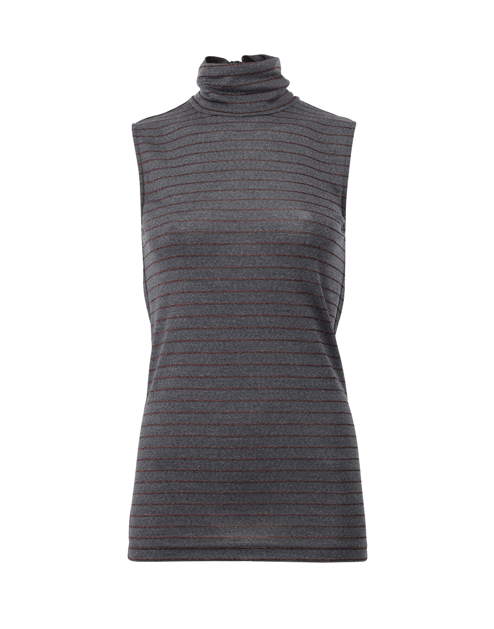 BRUNELLO CUCINELLI-Jersey Stripe Turtleneck-