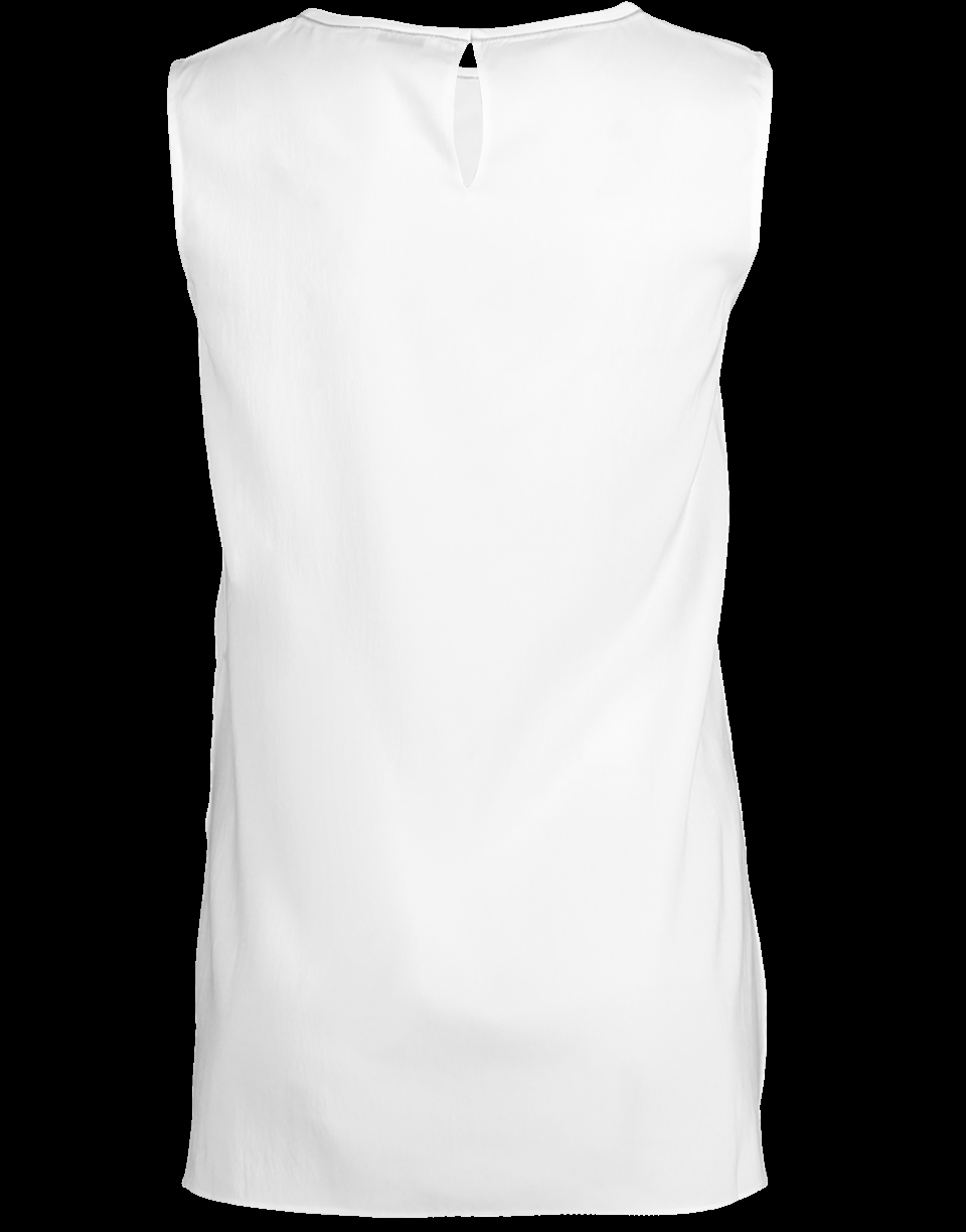 BRUNELLO CUCINELLI-Sleeveless Silk Crewneck Tank-