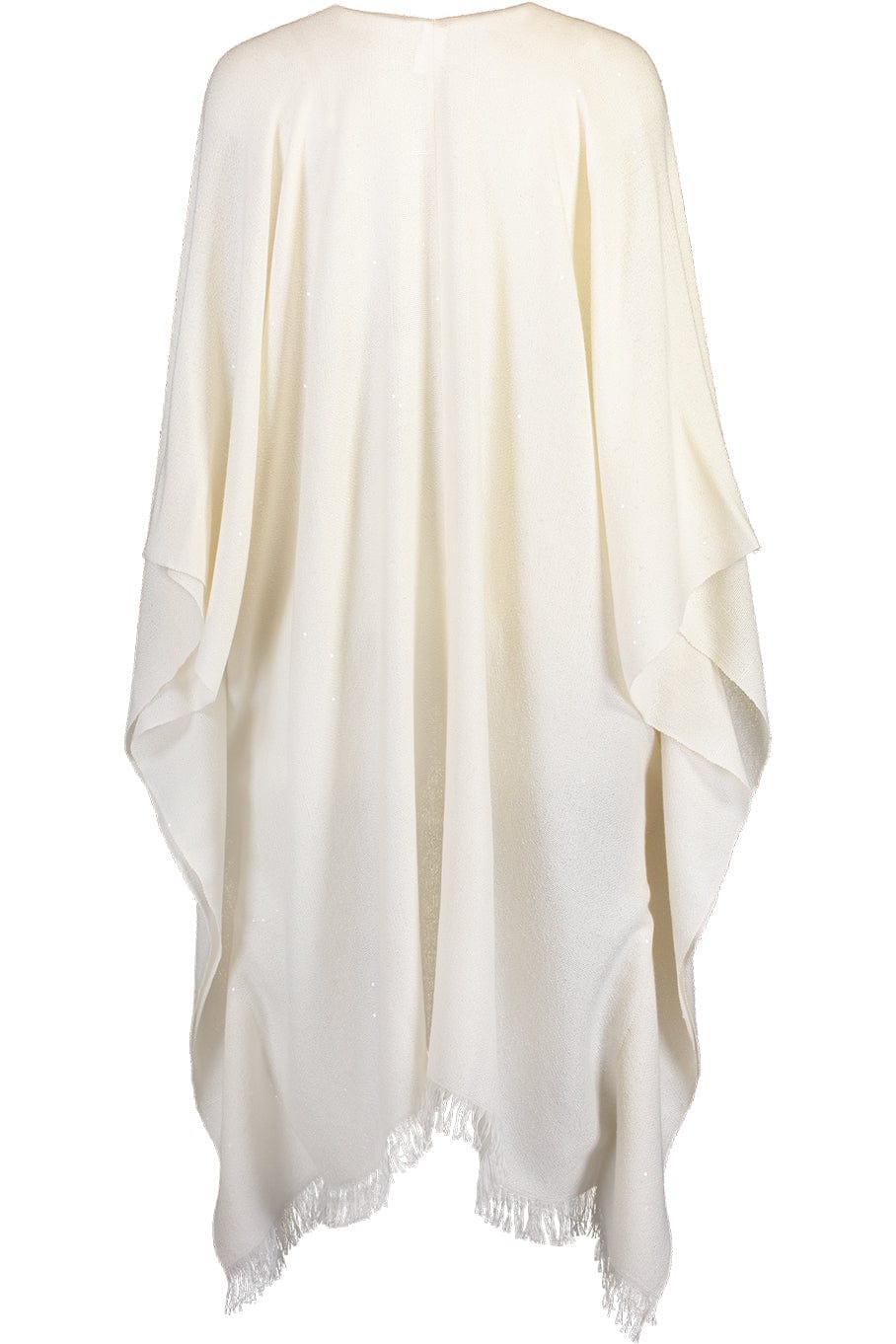 BRUNELLO CUCINELLI-Cashmere Silk Paillette Poncho - Panama-PANAMA