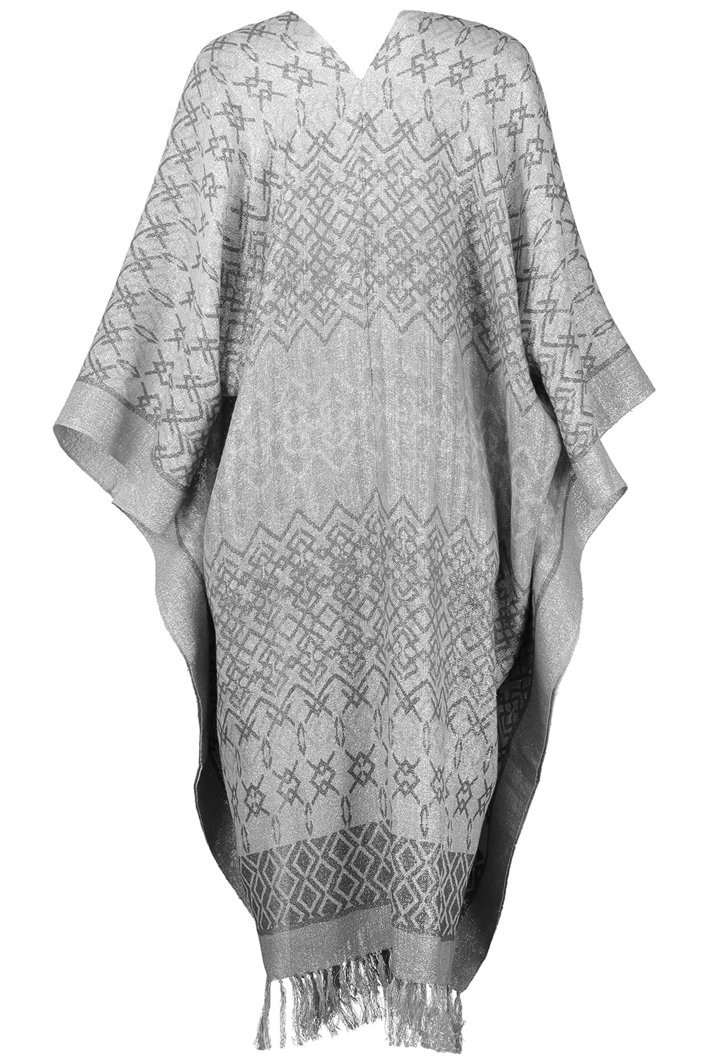 BRUNELLO CUCINELLI-Mediterraneo Canvas Poncho-SIL/BGE