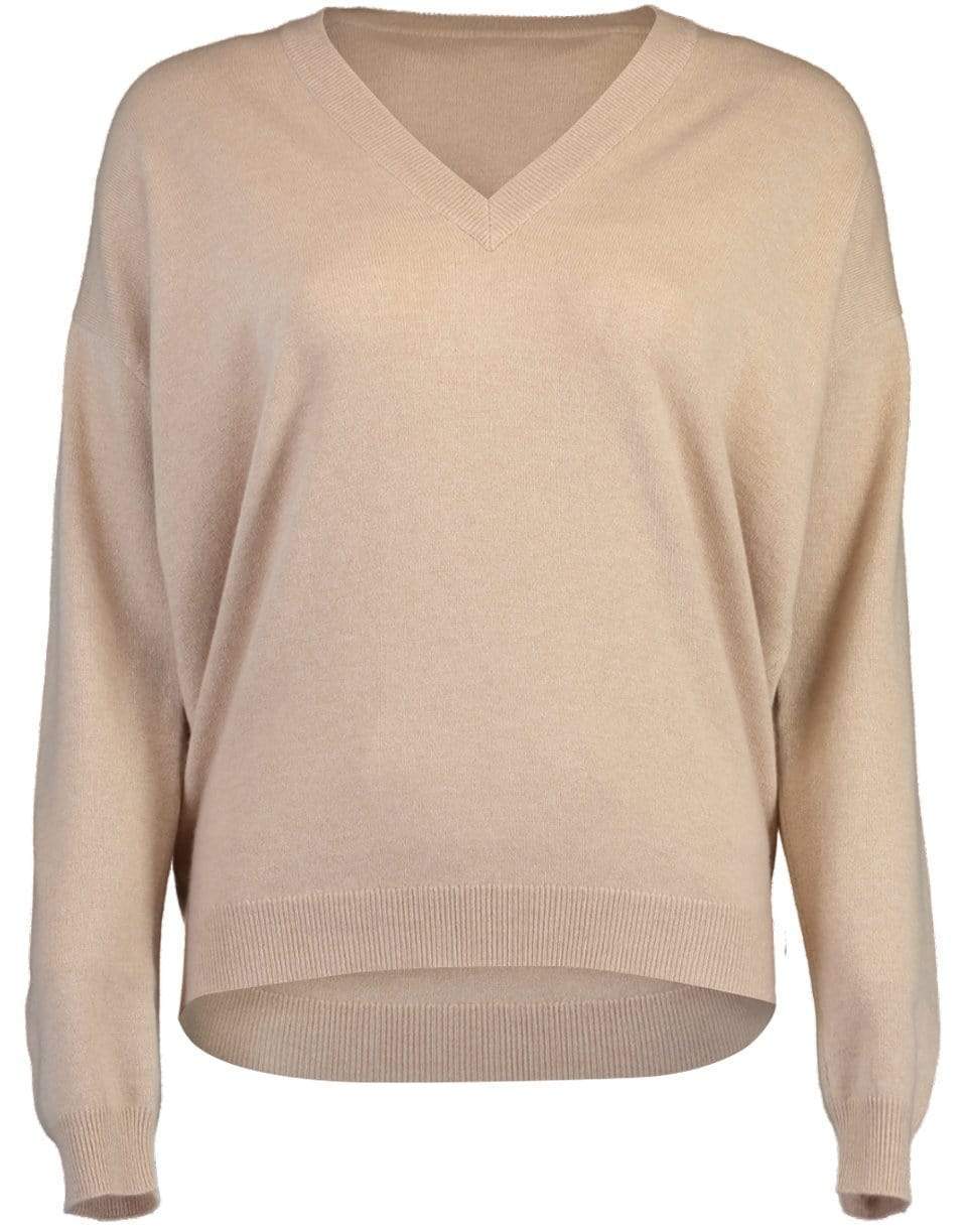 BRUNELLO CUCINELLI-Cashmere D-Ring V-Neck Sweater-