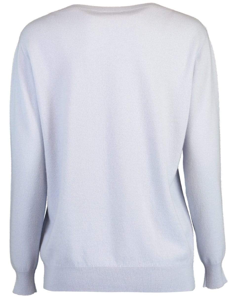 BRUNELLO CUCINELLI-Artic Cashmere Monili V-Neck Sweater-