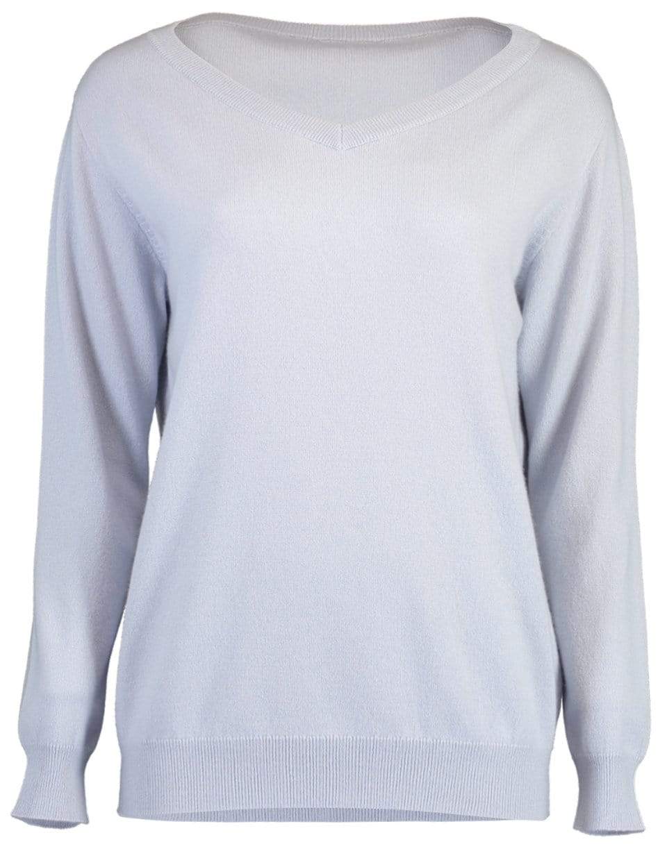 BRUNELLO CUCINELLI-Artic Cashmere Monili V-Neck Sweater-