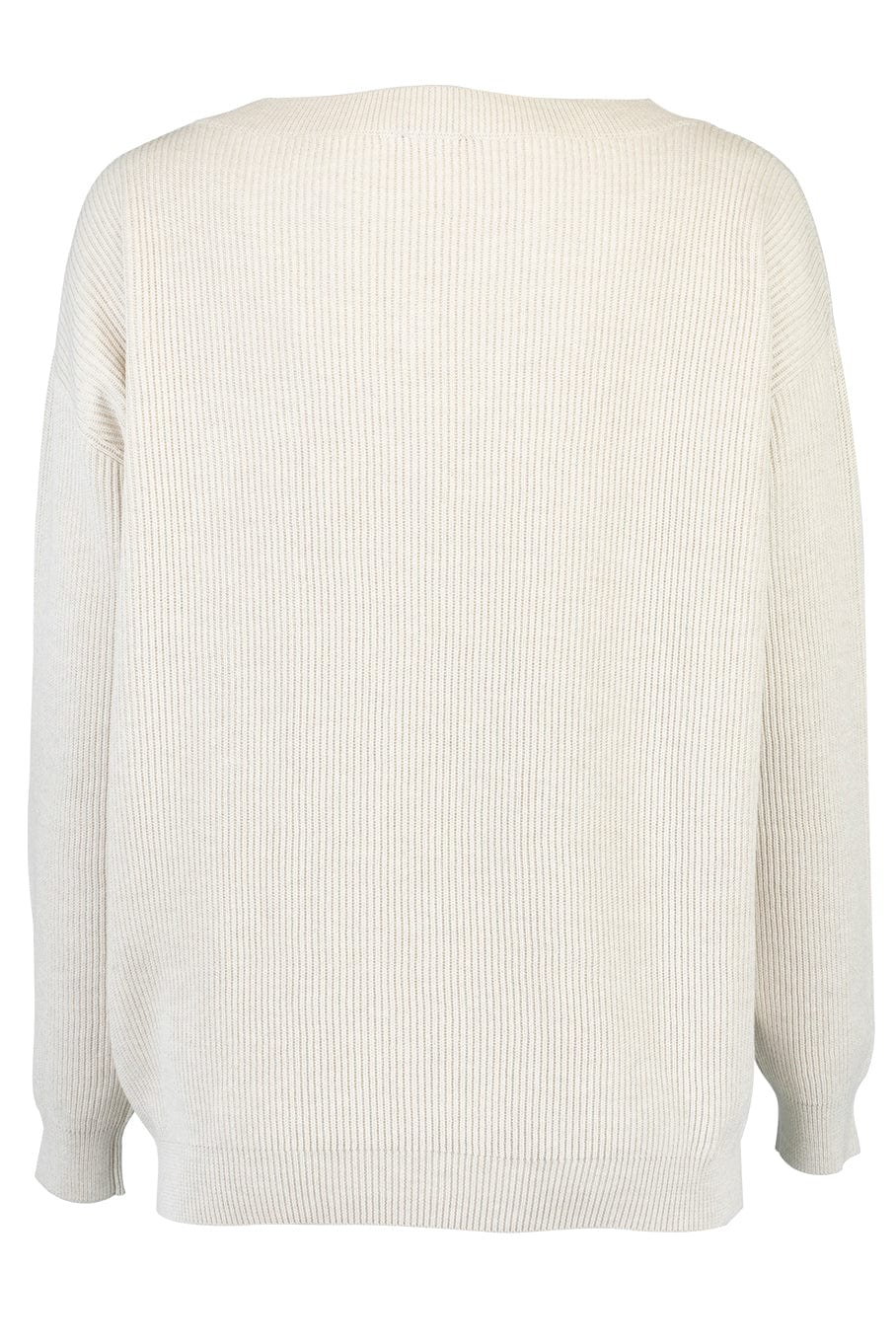 BRUNELLO CUCINELLI-Ribbed V Neck Sweater-