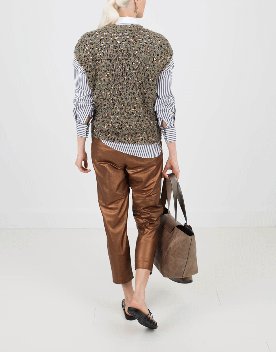 BRUNELLO CUCINELLI-Hemp Paillette Pullover-