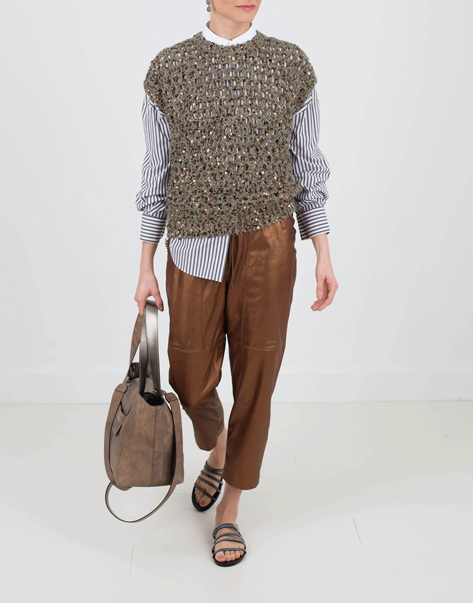 BRUNELLO CUCINELLI-Hemp Paillette Pullover-